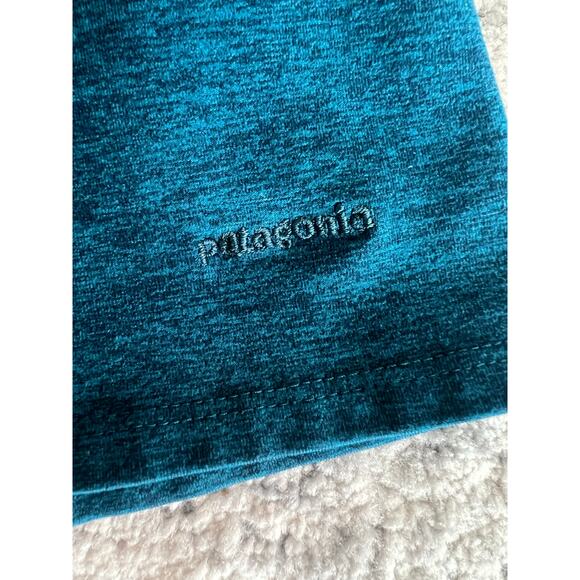 Patagonia Fleur Racerback Activewear Yoga Tank Top Size Medium Teal - Picture 5 of 11